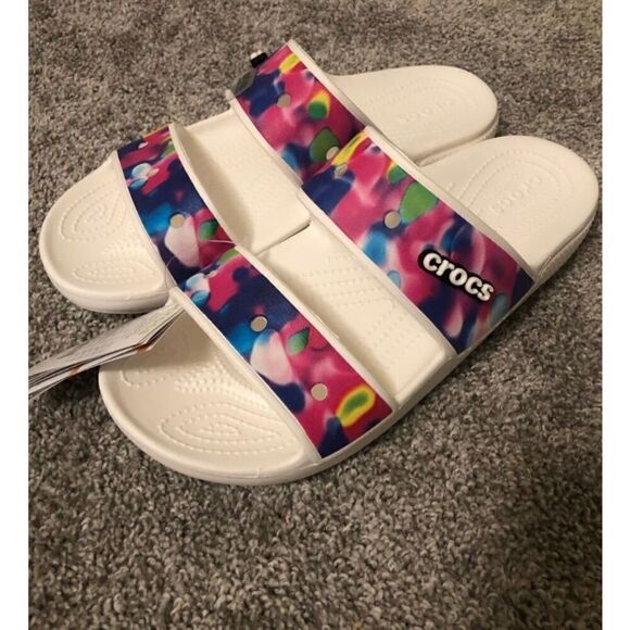 Crocs Classic Solarized Sandal Tie Dye Men’s Size 11 - Picture 5 of 5